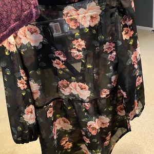 Floral see through top
